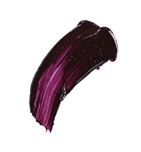 istock Stroke of purple lip gloss isolated on white, top view 2244398959