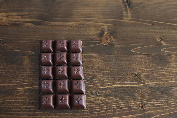 istock Delicious dark chocolate bar placed on wooden surface 2244399933