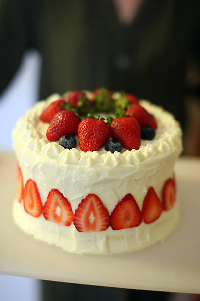 Close-up of Delicious Chocolate Cake Topped with Fresh Bright Berries