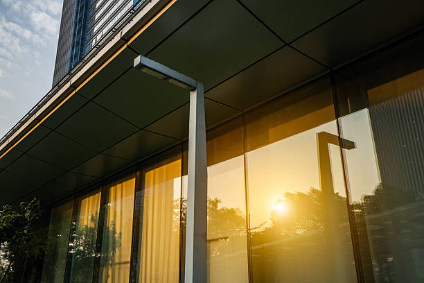 istock Exterior of glass office building. 2244404977