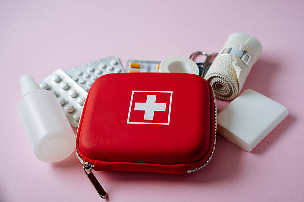 istock A Comprehensive First Aid Kit beautifully displayed on a vibrant pink background, ideal for ensuring safety and health at home and while traveling, providing peace of mind 2244425562