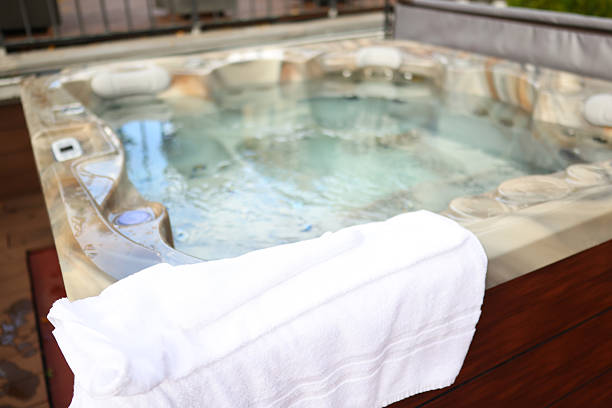 istock Luxury wellness retreat with whirlpool 2244429605