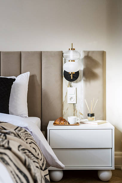 istock Luxurious hotel bedroom with modern decor and cozy atmosphere 2244444793