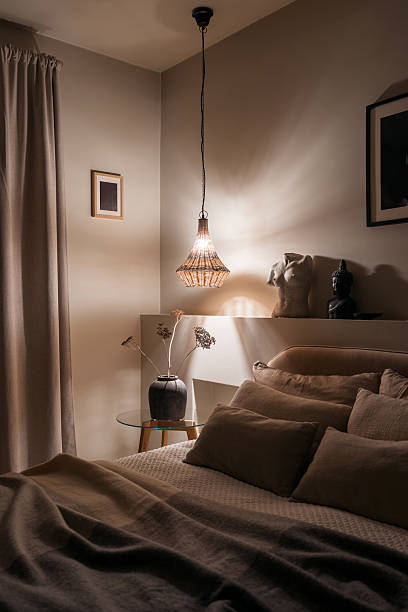 istock Cozy hotel bedroom designed for a relaxing weekend stay 2244444868