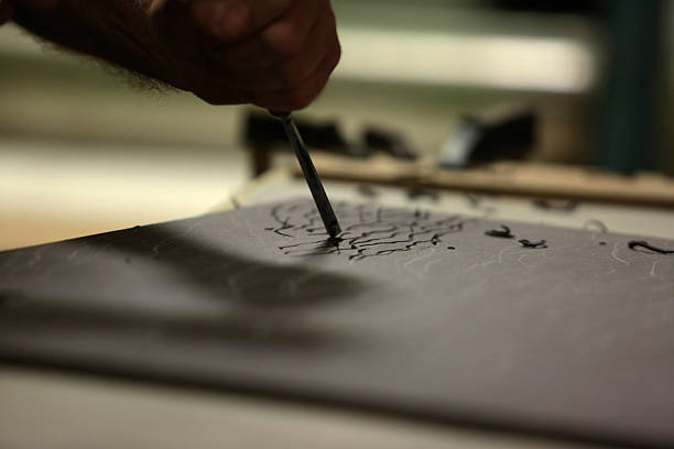 istock carving for a wood print 2244452801