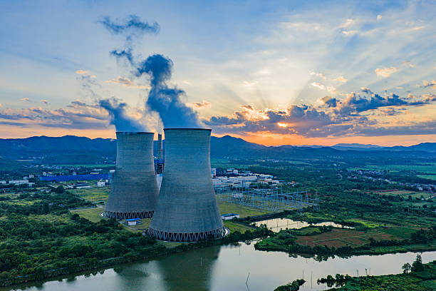 istock A coal-fired power plant at a beautiful sunrise. 2244453562