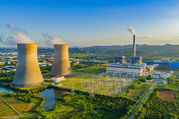 istock A coal-fired power plant at a beautiful sunrise. 2244454311