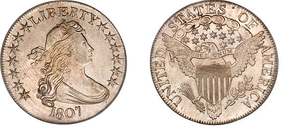 istock United state half Dollar Dollar Draped Bust Half Dollar Heraldic eagle year 1807 isolated with white background 2244456523