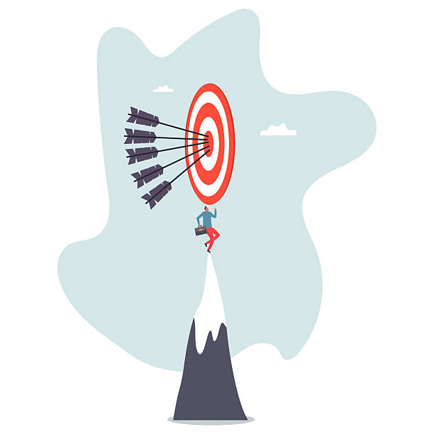 istock Business target, aiming high goal, objective or purpose, skill or aspiration to achieve target, precision or accuracy.about a man and his life. 2244458163