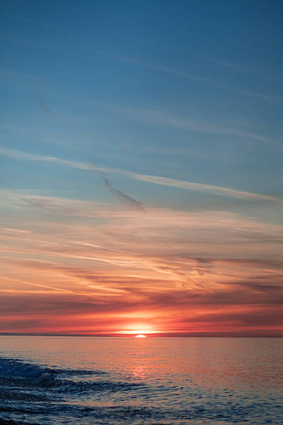 Sunset over the sea