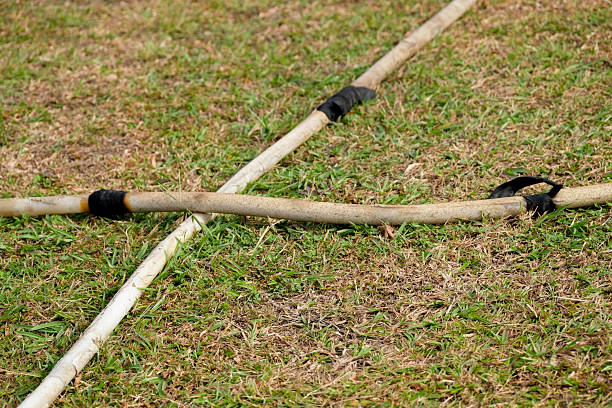 istock Old hose tied with rubber in the garden 2244467962