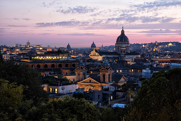 istock City skyline at sunset, Rome, Italy 2244468904