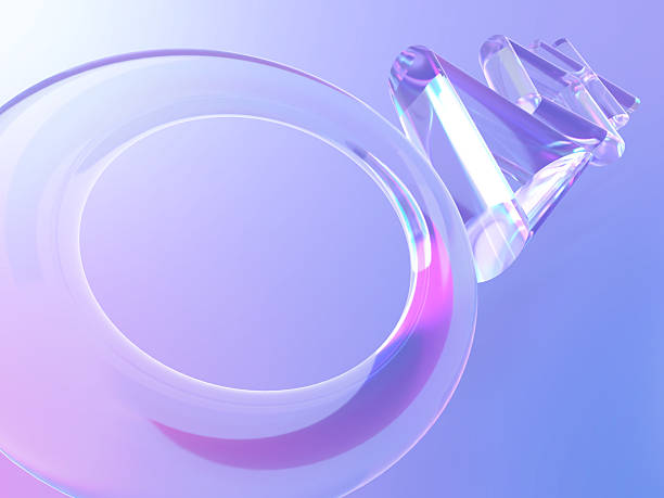 istock Crystal glass symbol abstract, 3D illustration 2244474271
