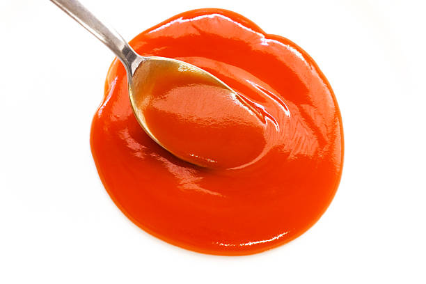 istock Chilli sauce on spoon. Spicy food. 2244475707