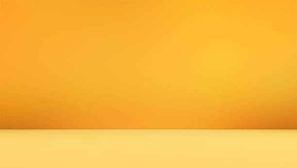 istock Empty yellow orange golden room for displaying the products. 2244476095