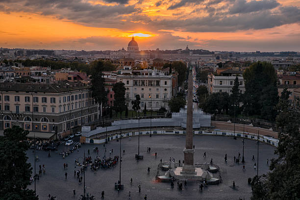 istock Piazza del Popolo at sunset, Rome, Italy 2244476100