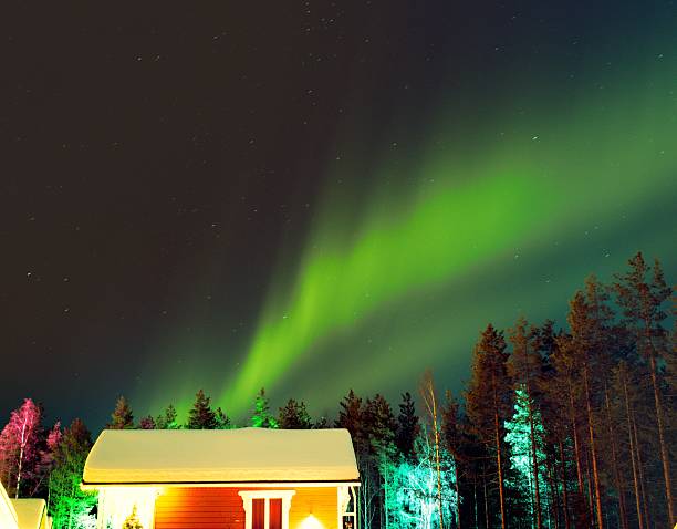 istock NORTHERN LIGHTS ROVANIEMI. FINLAND. 2244480470