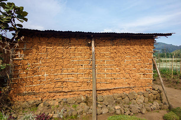 istock Mud and bamboo construction method for home in Africa 2244493411