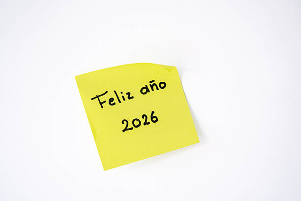 istock New Year's greeting background. Greeting card and note with white background. 2244495918