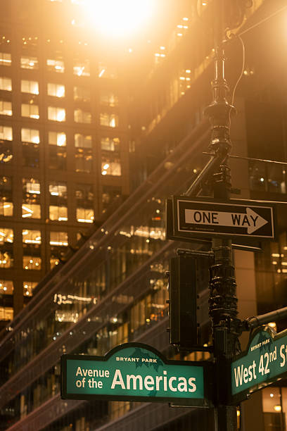 istock Signpost in the light at Bryant Park NYC 2244504160