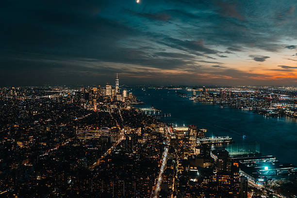 istock View of southwest Manhattan from a skyscraper at night 2244504283