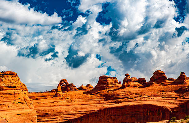 Landscape photograph of Delicate Arch in Arches National Park. Moab, Utah