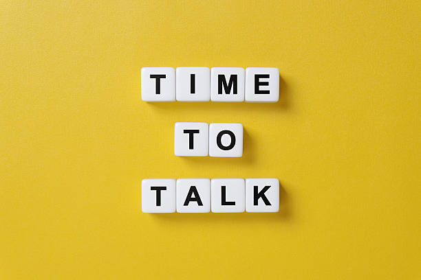 istock Time to talk - word concept on dice 2244543955