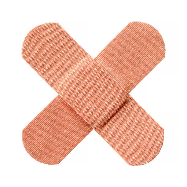 istock Medical adhesive bandages isolated on white 2244550187
