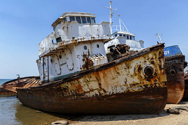 istock Cemetery boats in Madagascar 2244553100