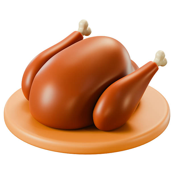 istock Roasted turkey whole bird 3D icon for commercial menu Christmas dinner. 2244563739
