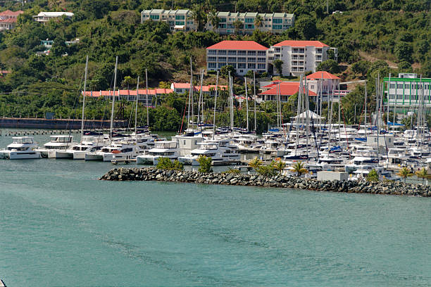 Tortola - The Marina with a wide variety of boats and yachts.