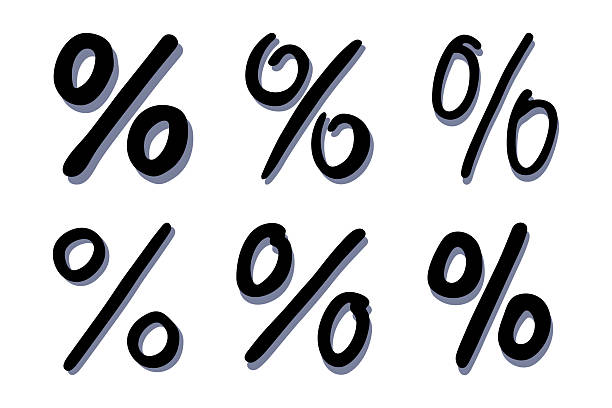 istock Set of hand drawn percentage Percent doodle 2244578438