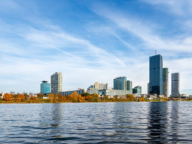 istock Danube City Skyline in Vienna, Austria during autumn 2244584639