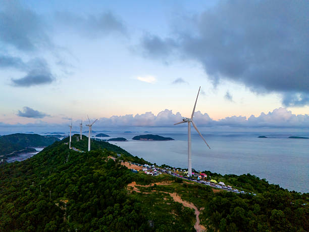 istock Wind Turbines on the mountain peak in the sunset 2244591760