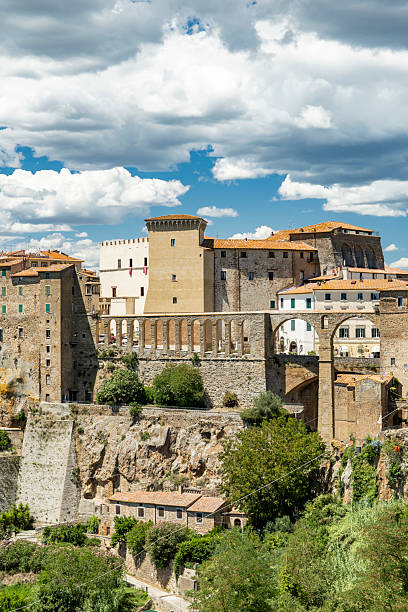 istock Pitigliano village towering on tuff cliff in Tuscany 2244599156
