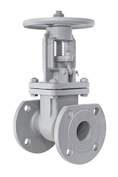 Large steel industrial shut-off valve