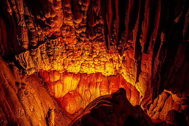 Stalactites and stalagmites in Alanya Dim Cave