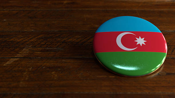 Azerbaijan Flag-Themed Voting Badge