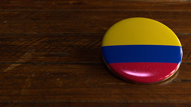 istock Colombia Flag-Themed Voting Badge 2244604156
