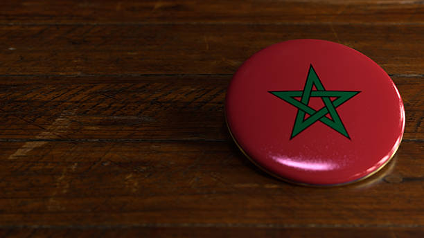 Morocco Flag-Themed Voting Badge