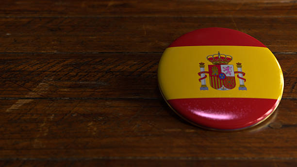Spain Flag-Themed Voting Badge