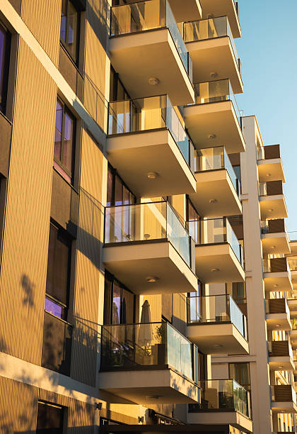 istock Modern building architecture. Modern building balcony. Belgrade Waterfront buildings. 2244605318