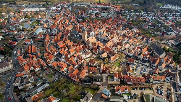 istock Aerial view around the old town Alsfeld in Germany 2244605947