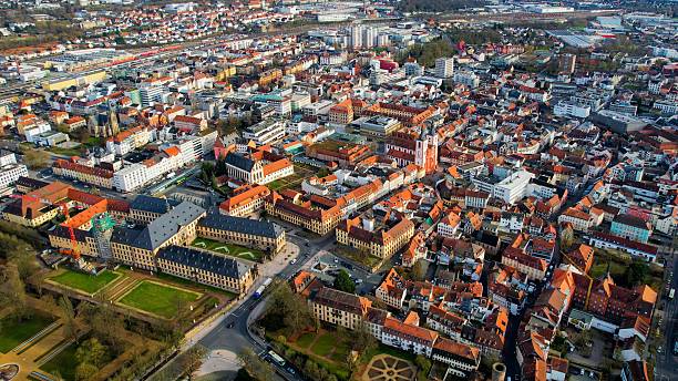 istock Aerial view around the old town Fulda in Germany 2244606172