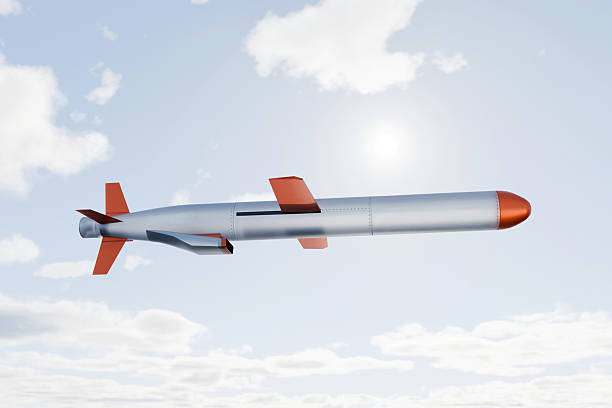 istock sleek guided tomahawk missile flying through a bright sky, symbolizing military technology, defense systems, aerospace engineering and modern warfare concepts. 2244608265