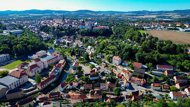 istock Aerial panoramic view around the old town city Bautzen 2244610142