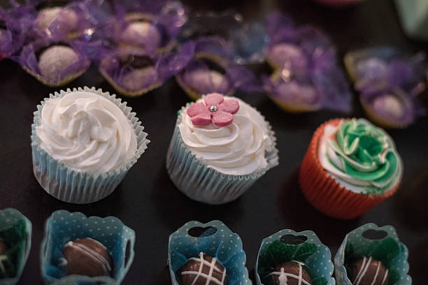 Sweets and decoration on the table - Children's theme garden theme