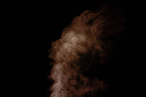 Realistic brown dust cloud isolated on black background, perfect for photo editing, explosion effects, digital art, and cinematic overlays High-resolution dust texture ideal for creative visual design
