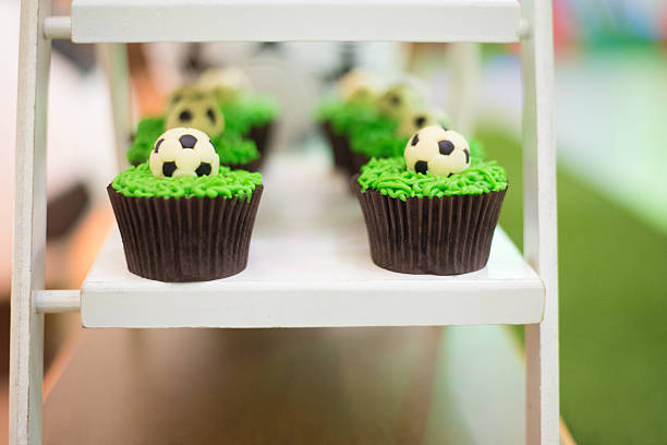 Cupcakes football theme - Green