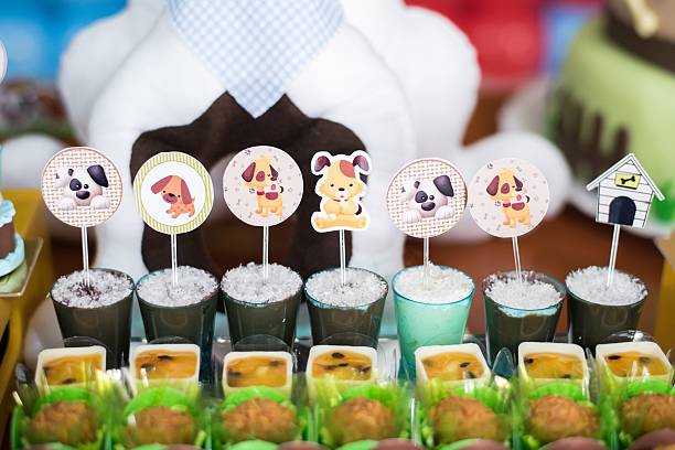 Sweets and table decoration - Dog theme - Children's birthday